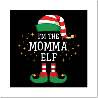 I'm The Momma Elf Matching Family Christmas Pajama Posters and Art